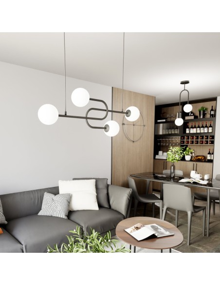 Lampa wisząca ATRIA 4 opal EMIBIG