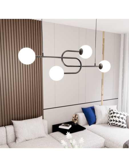 Lampa wisząca ATRIA 4 opal EMIBIG