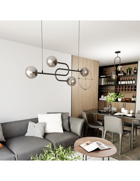 Lampa wisząca ATRIA 4 black EMIBIG