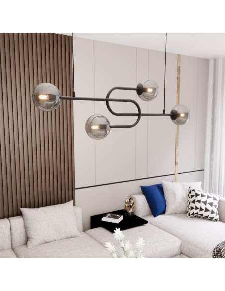 Lampa wisząca ATRIA 4 black EMIBIG