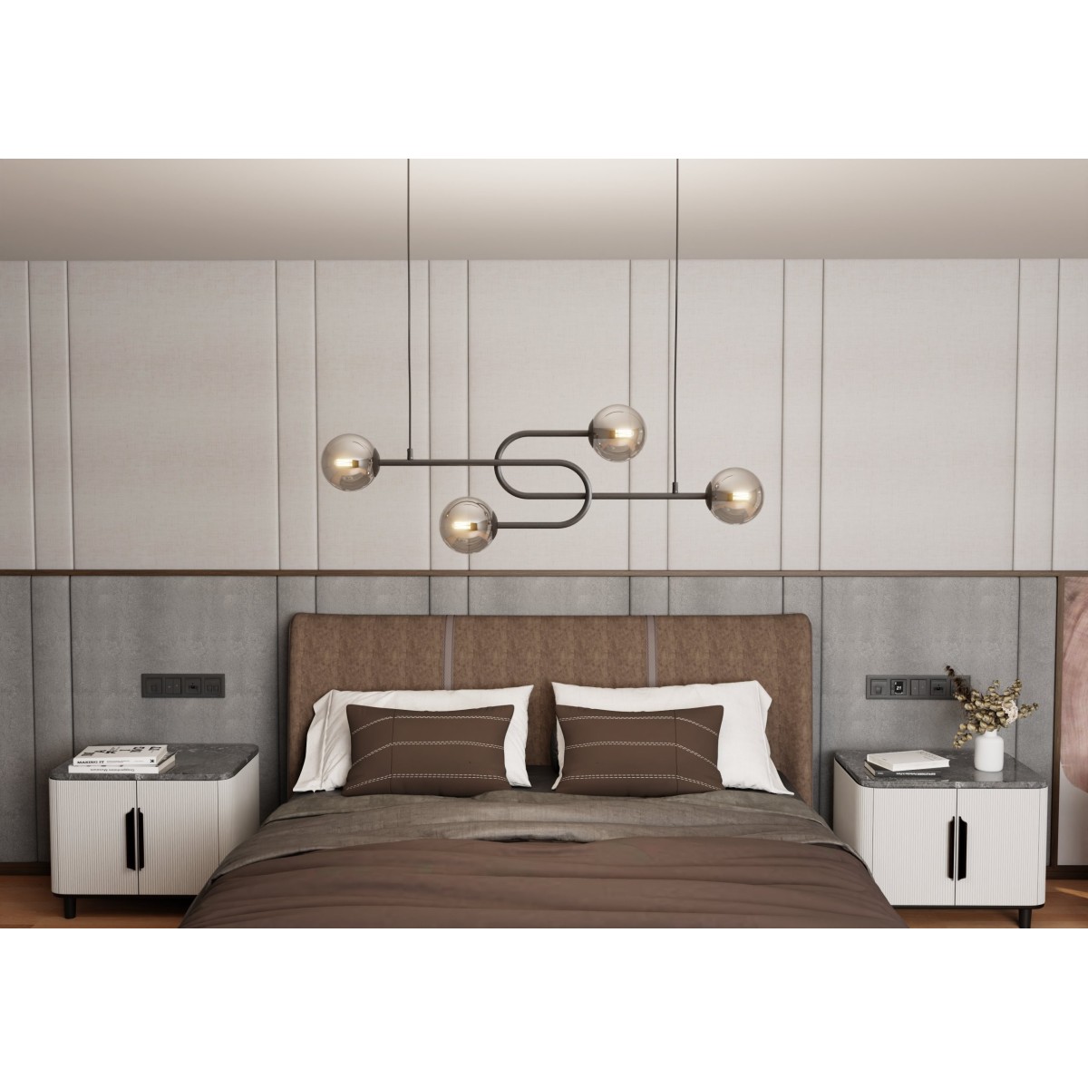 Lampa wisząca ATRIA 4 black EMIBIG