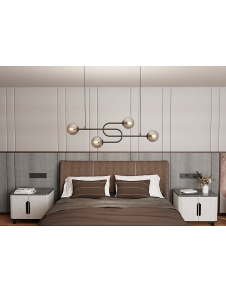 Lampa wisząca ATRIA 4 black EMIBIG