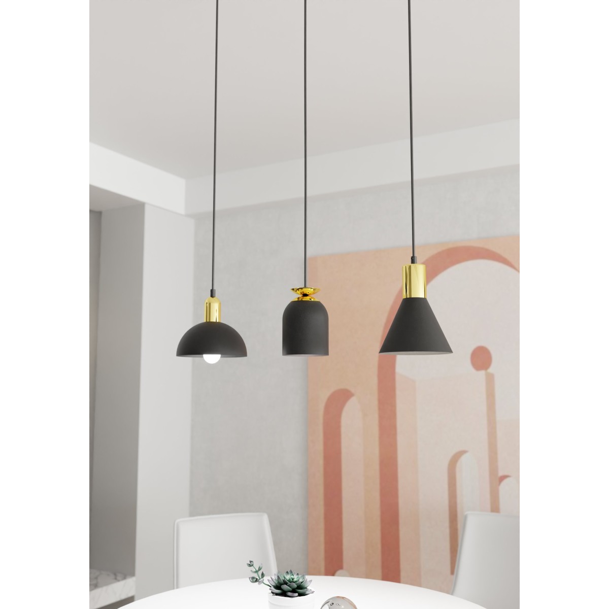 Lampa wisząca FOX 3 black EMIBIG