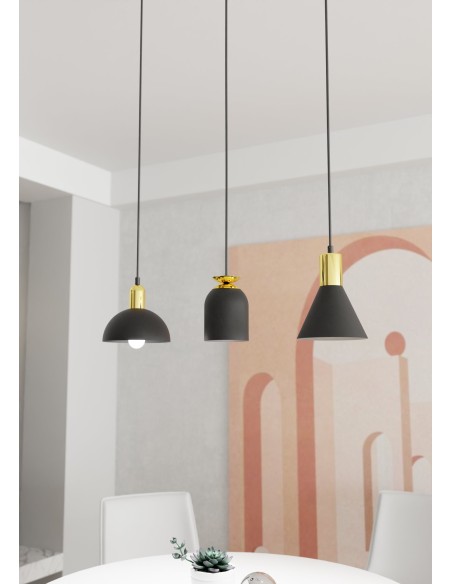 Lampa wisząca FOX 3 black EMIBIG
