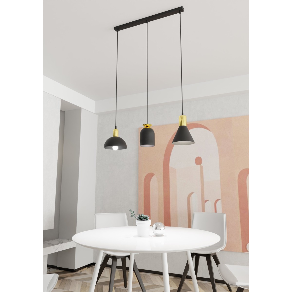 Lampa wisząca FOX 3 black EMIBIG