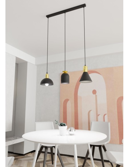 Lampa wisząca FOX 3 black EMIBIG