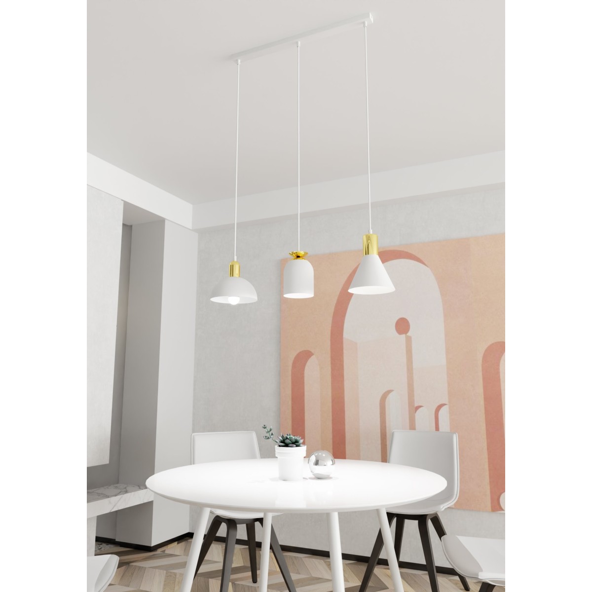 Lampa wisząca FOX 3 white EMIBIG