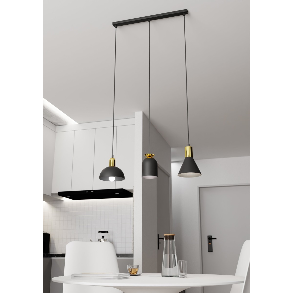 Lampa wisząca FOX 3 black EMIBIG