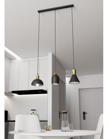 Lampa wisząca FOX 3 black EMIBIG