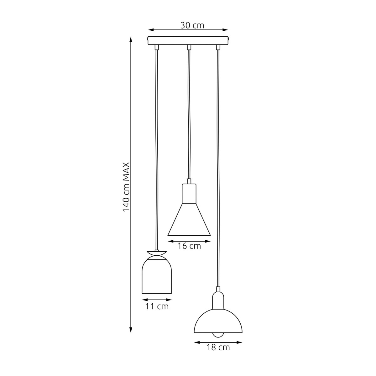 Lampa wisząca FOX 3 PREM EMIBIG