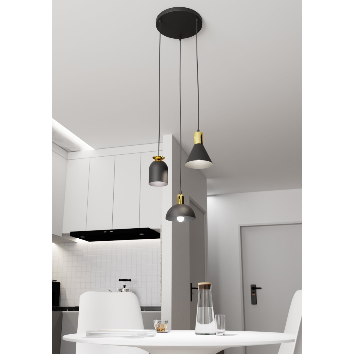 Lampa wisząca FOX 3 PREM black EMIBIG