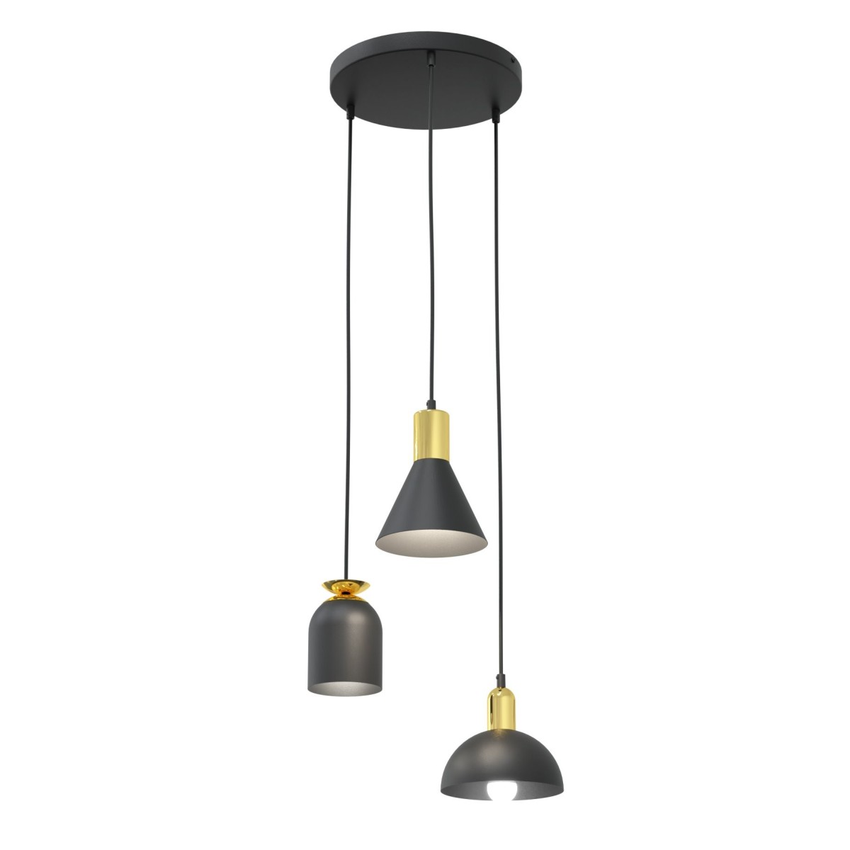 Lampa wisząca FOX 3 PREM black EMIBIG
