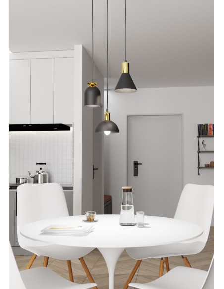 Lampa wisząca FOX 3 PREM black EMIBIG