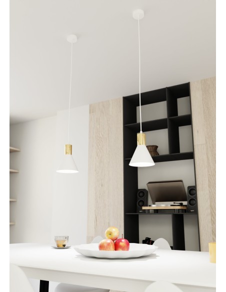 Lampa wisząca ROSA 1 white EMIBIG