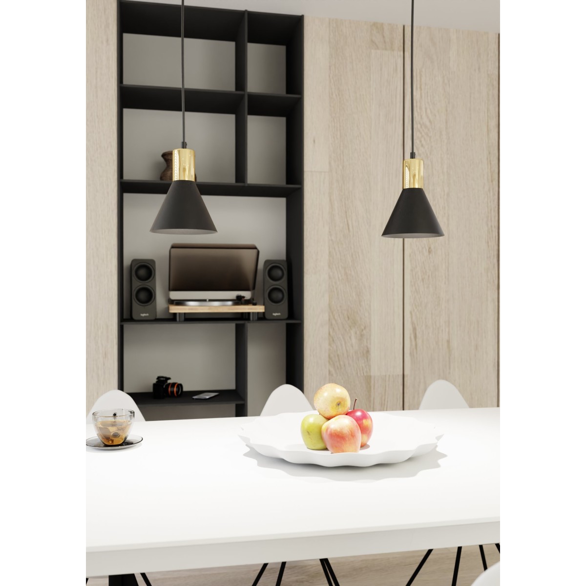 Lampa wisząca ROSA 1 black EMIBIG