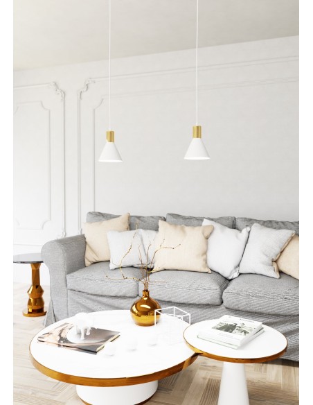 Lampa wisząca ROSA 1 white EMIBIG