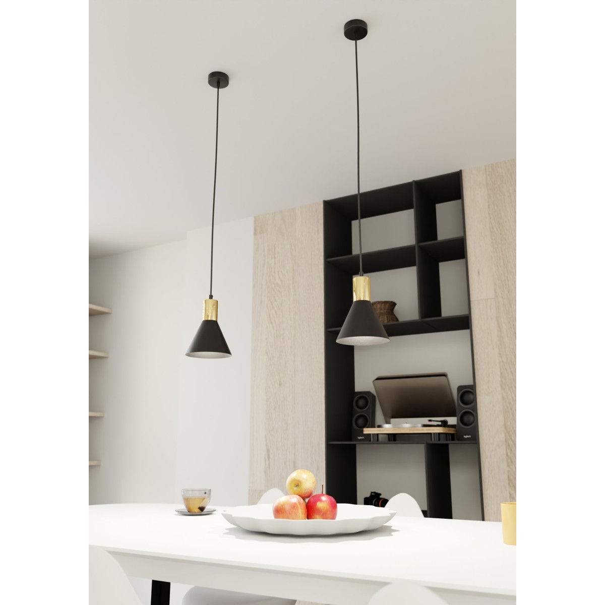 Lampa wisząca ROSA 1 black EMIBIG