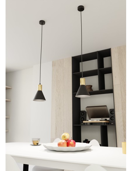 Lampa wisząca ROSA 1 black EMIBIG