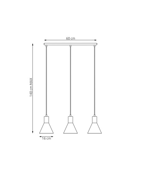 Lampa wisząca ROSA 3 EMIBIG