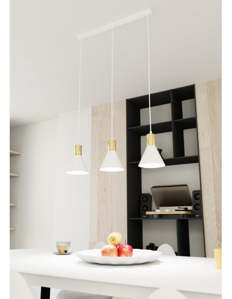 Lampa wisząca ROSA 3 white EMIBIG