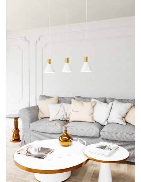 Lampa wisząca ROSA 3 white EMIBIG