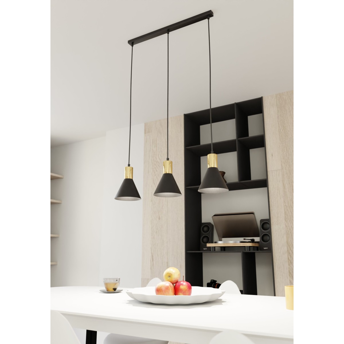 Lampa wisząca ROSA 3 black EMIBIG