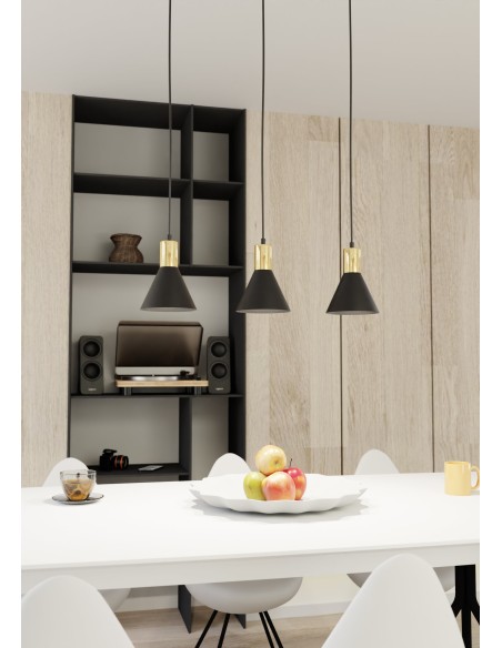 Lampa wisząca ROSA 3 black EMIBIG