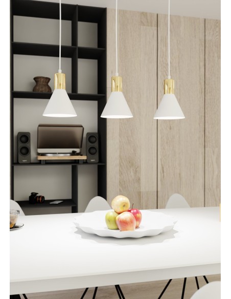 Lampa wisząca ROSA 3 white EMIBIG