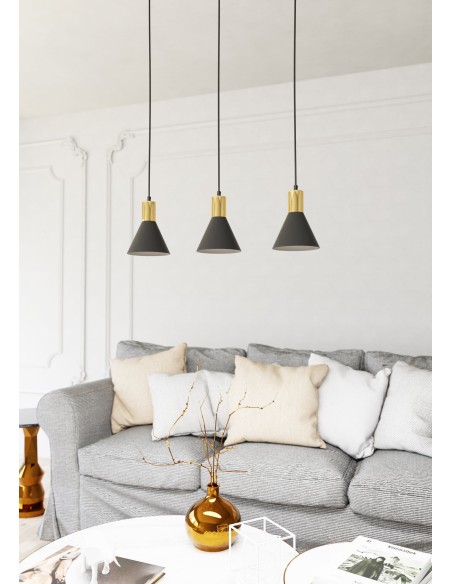 Lampa wisząca ROSA 3 black EMIBIG