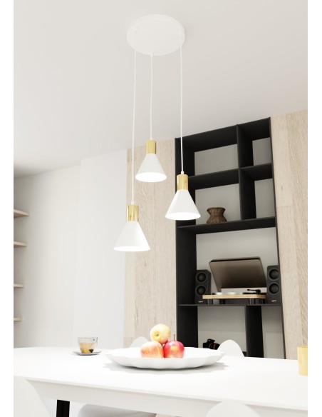 Lampa wisząca ROSA 3 PREM white EMIBIG