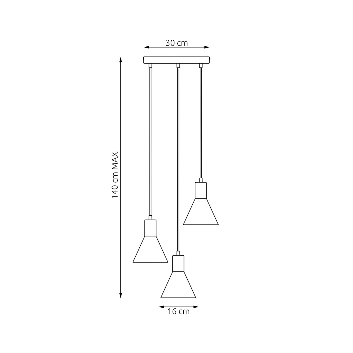 Lampa wisząca ROSA 3 PREM EMIBIG