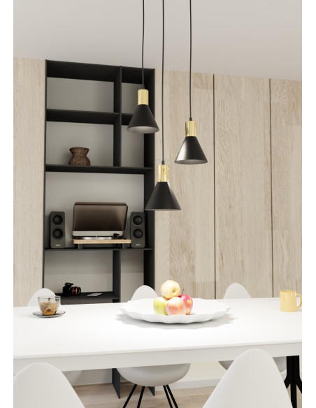 Lampa wisząca ROSA 3 PREM black EMIBIG