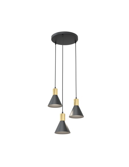 Lampa wisząca ROSA 3 black PREM EMIBIG