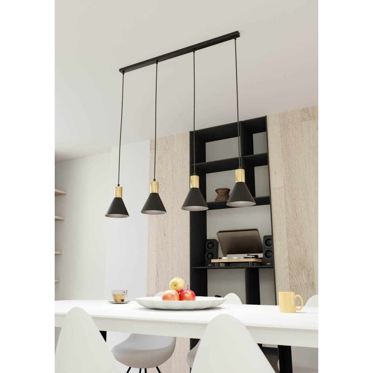 Lampa wisząca ROSA 4 black EMIBIG