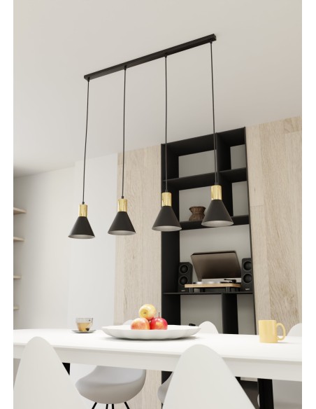 Lampa wisząca ROSA 4 black EMIBIG