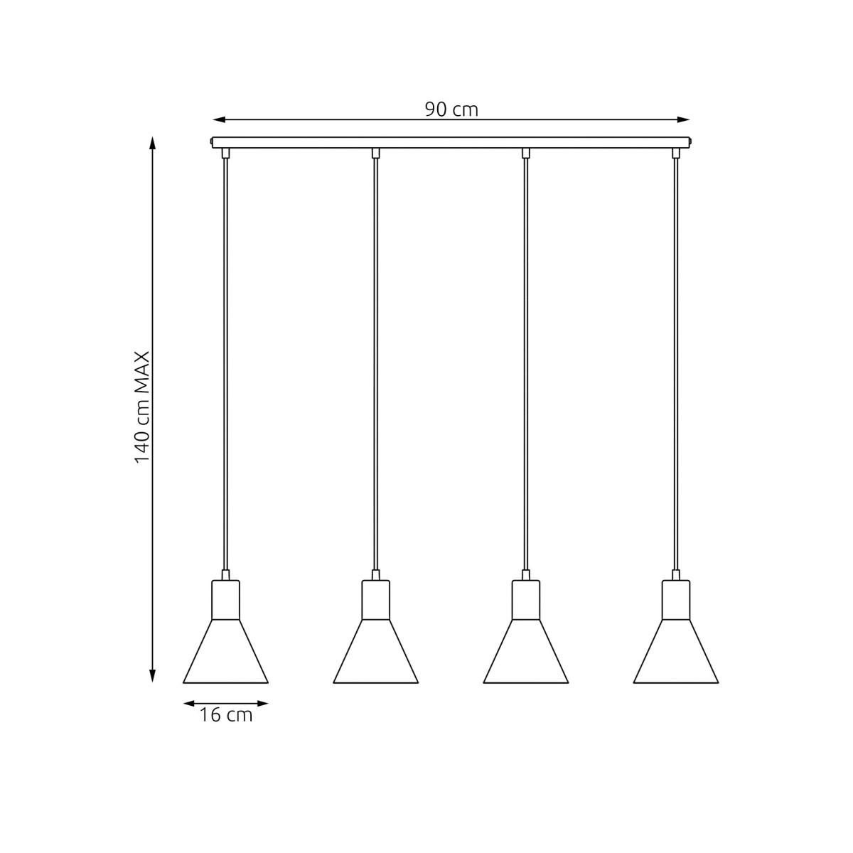 Lampa wisząca ROSA 4 EMIBIG