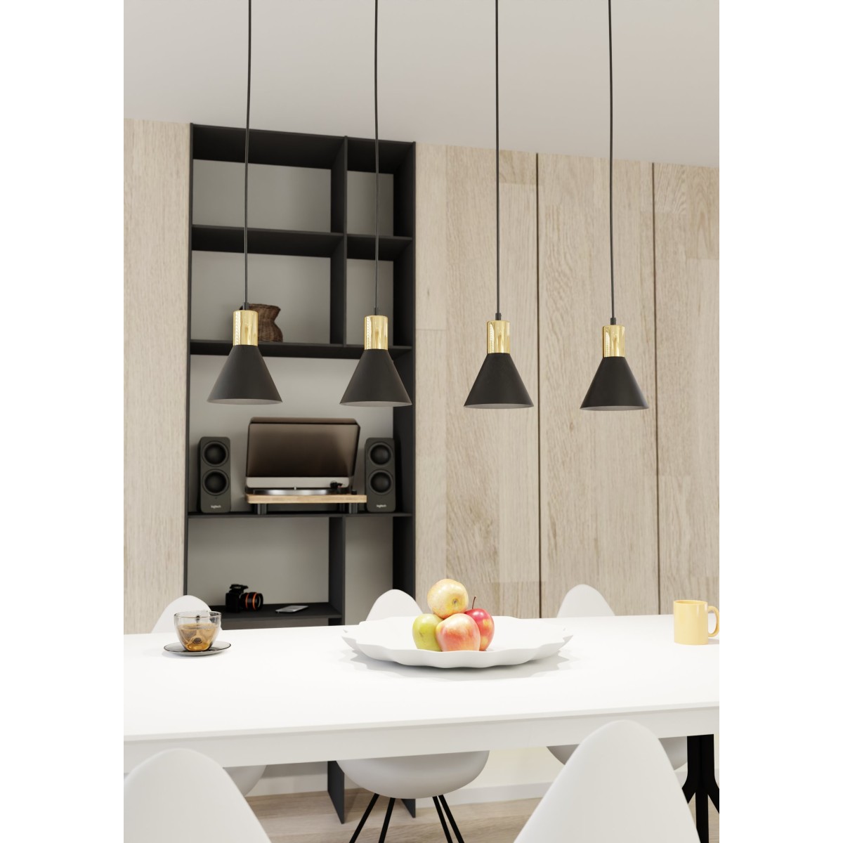 Lampa wisząca ROSA 4 black EMIBIG