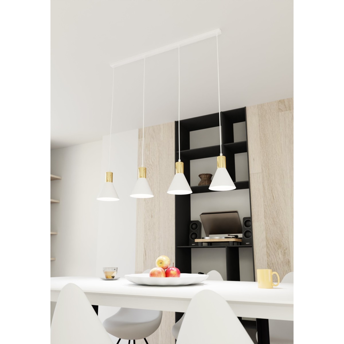 Lampa wisząca ROSA 4 white EMIBIG