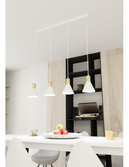 Lampa wisząca ROSA 4 white EMIBIG