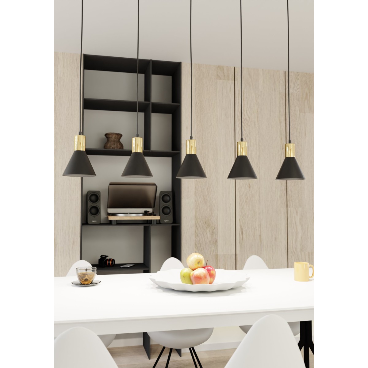 Lampa wisząca ROSA 5 black EMIBIG