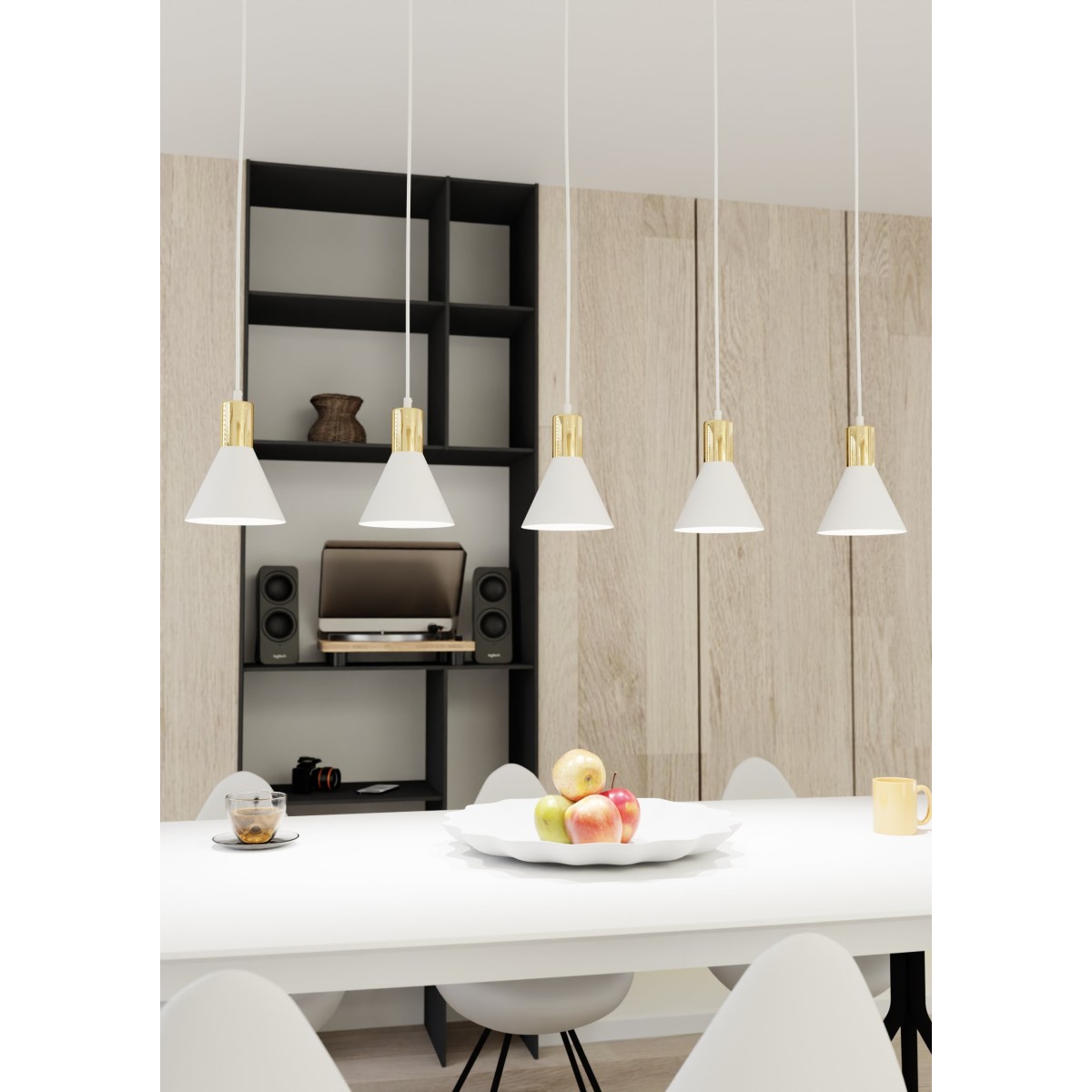 Lampa wisząca ROSA 5 white EMIBIG