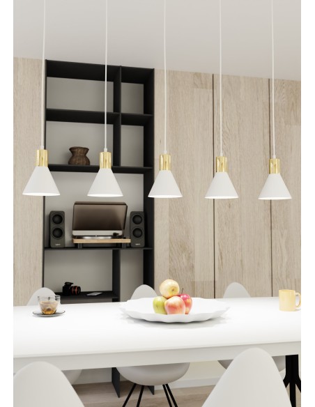 Lampa wisząca ROSA 5 white EMIBIG