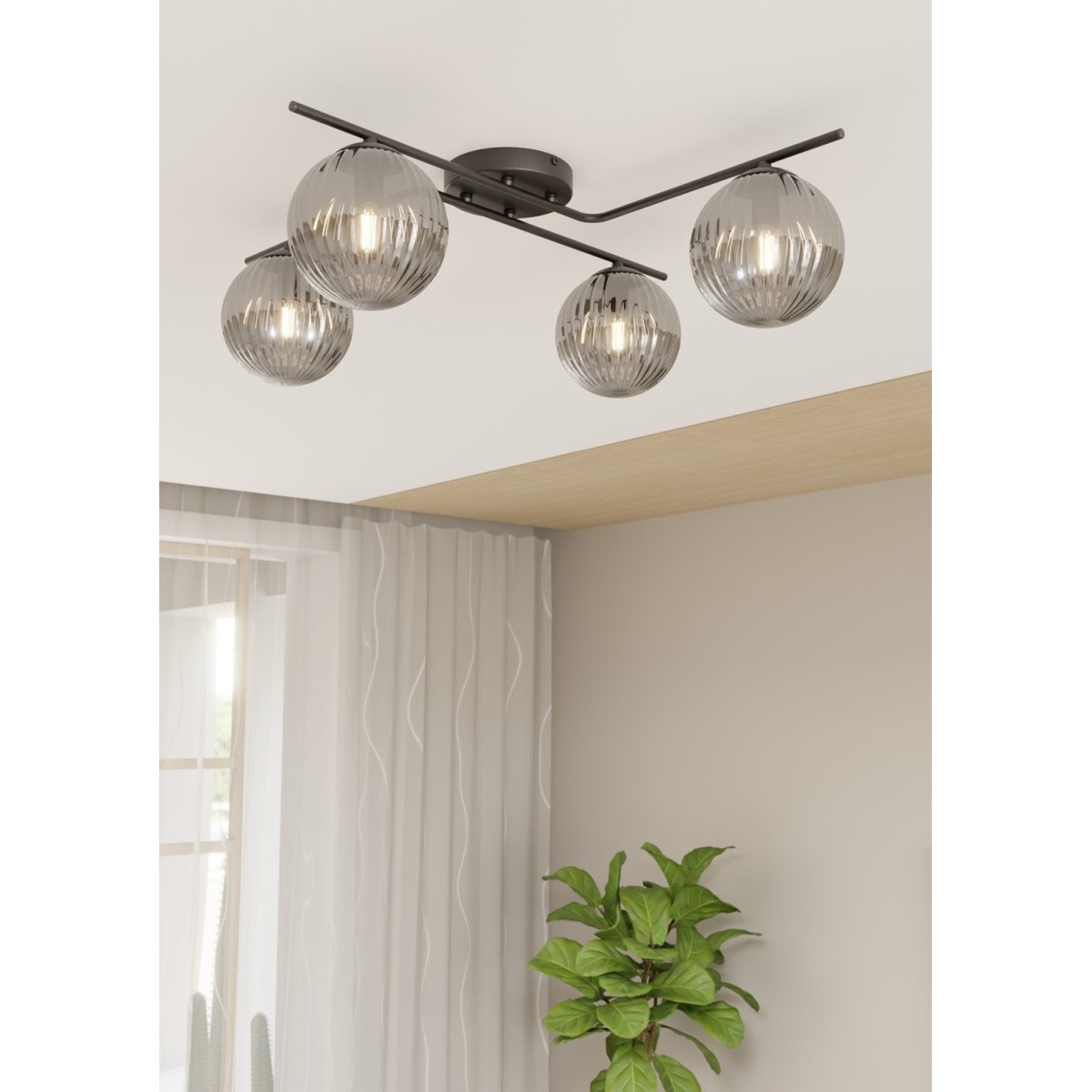 Lampa sufitowa VESPA 4 grafit EMIBIG