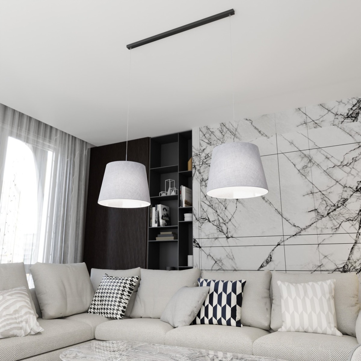 Lampa wisząca EPOCA 2 GREY EMIBIG