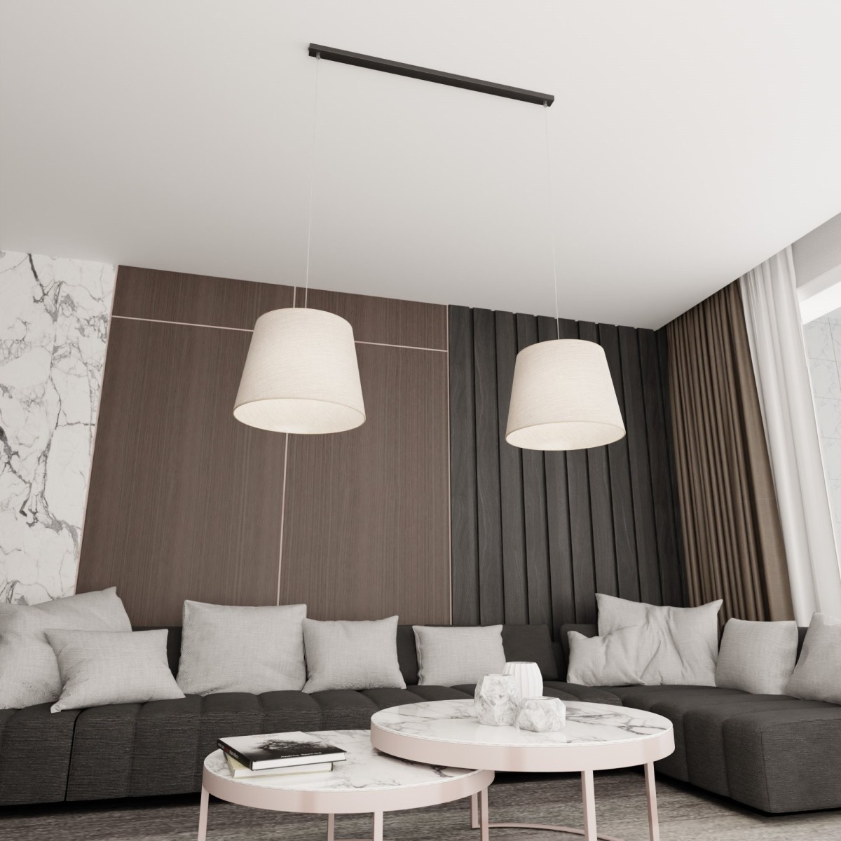 Lampa wisząca EPOCA 2 BEIGE EMIBIG