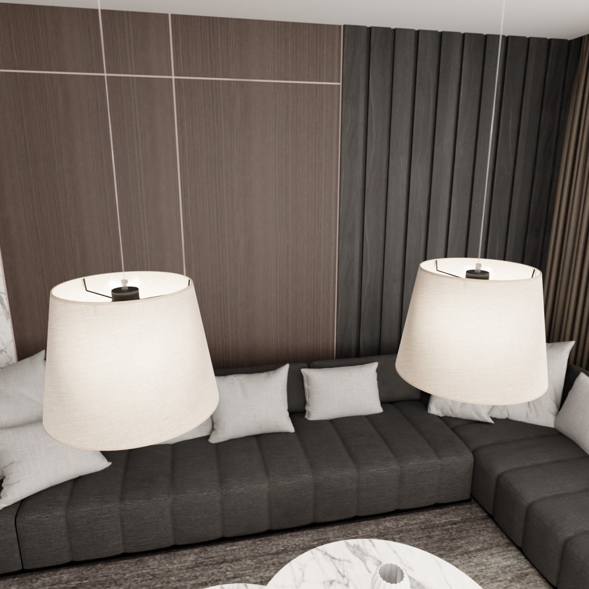 Lampa wisząca EPOCA 2 BEIGE EMIBIG