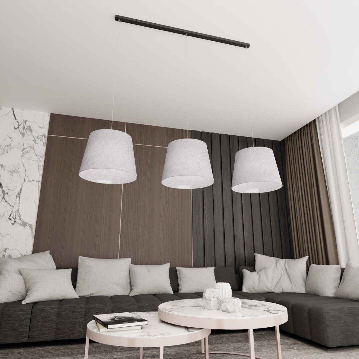 Lampa wisząca EPOCA 3 grey EMIBIG