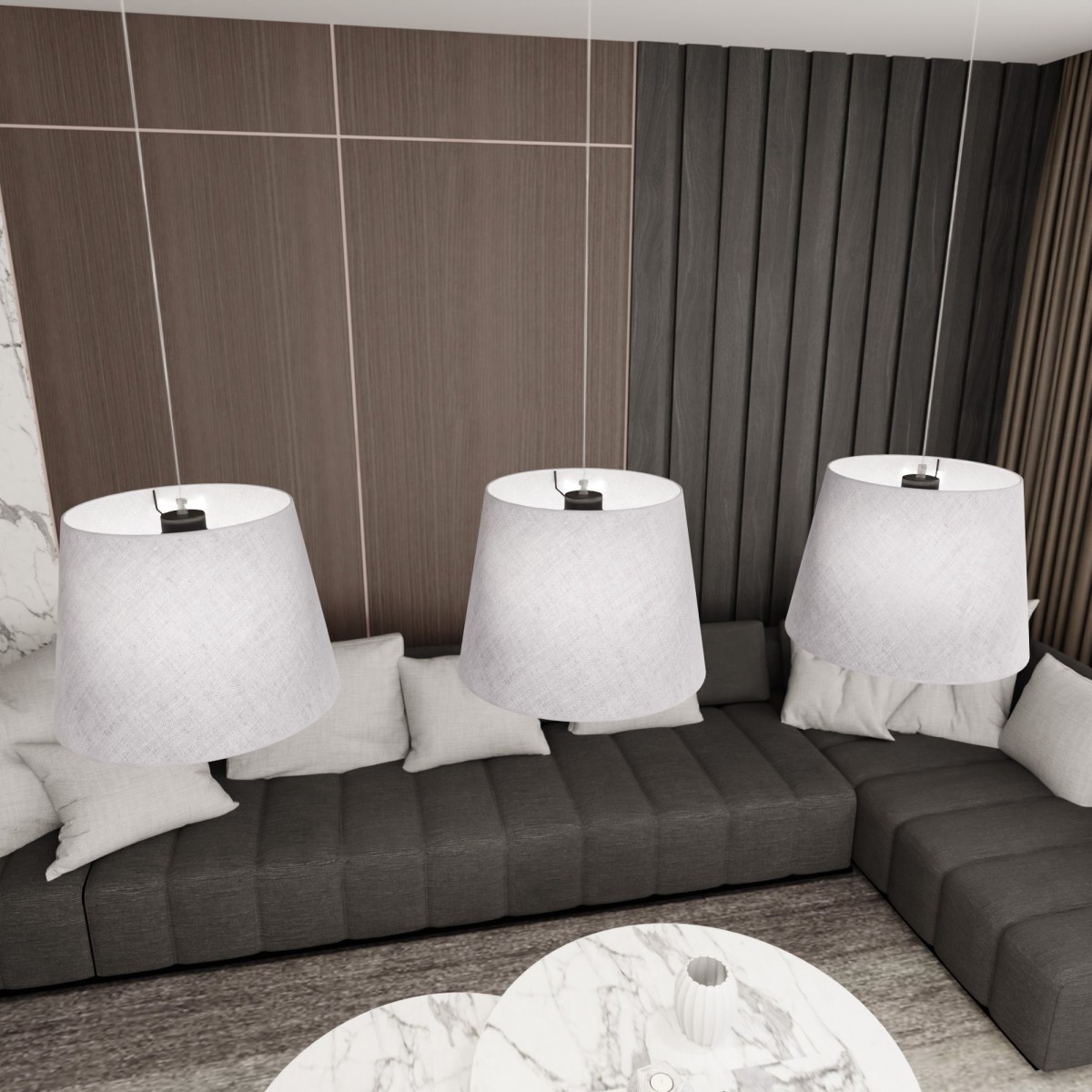 Lampa wisząca EPOCA 3 grey EMIBIG