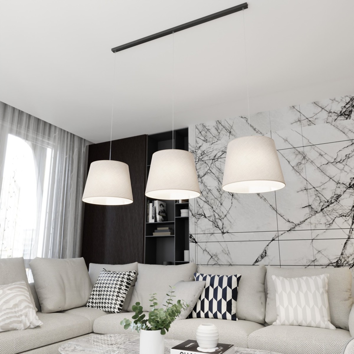 Lampa wisząca EPOCA 3 beige EMIBIG