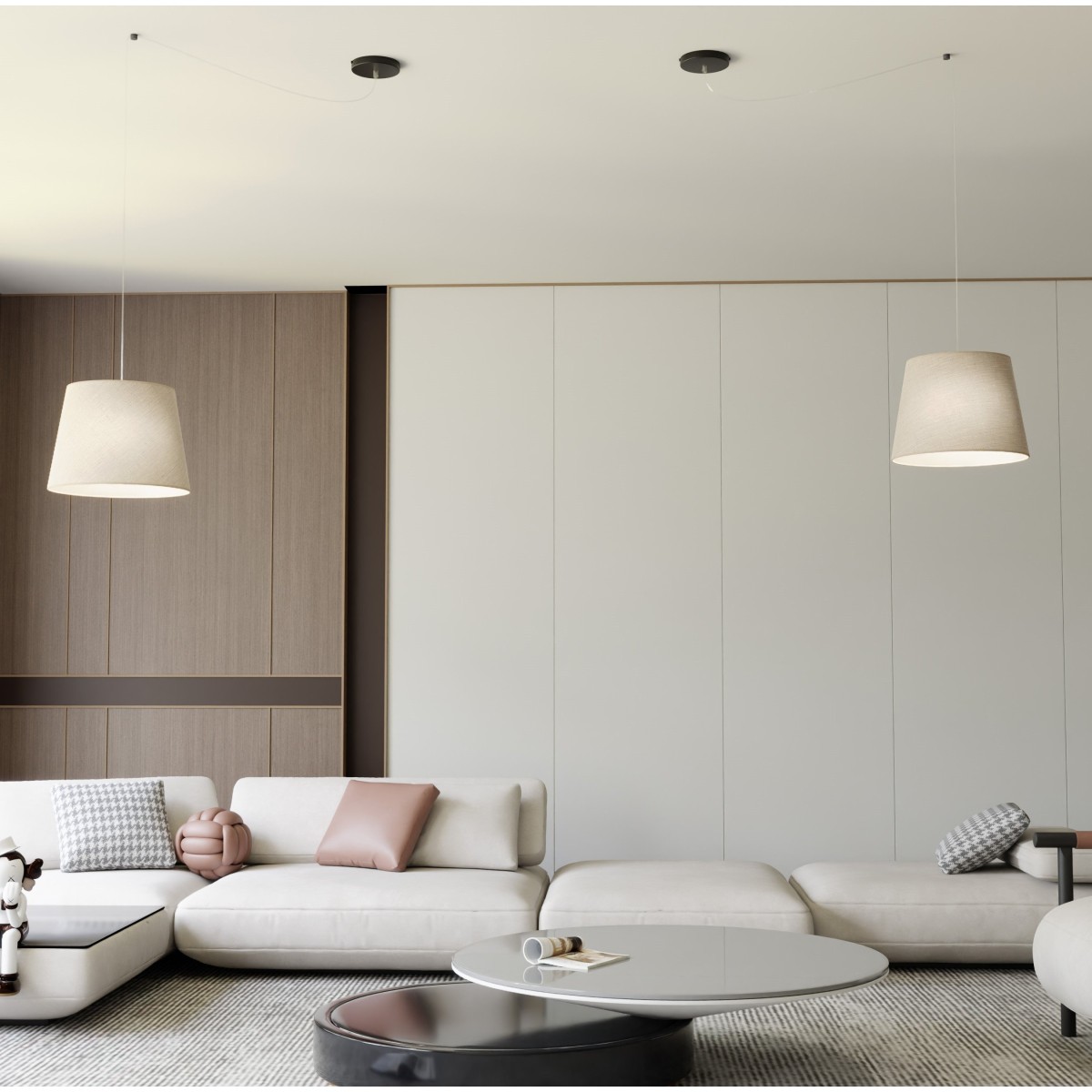 Lampa wisząca ASCOT 1 BEIGE EMIBIG